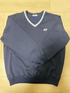 YONEX Vネック長袖ウェア L ネイビー