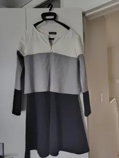 MARY QUANT ジッパー付きひざ丈ワンピース