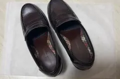 HARUTA ｛3E｝ヒールアップローファー 【24cm 茶色】