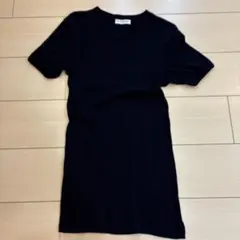 EMPORIO ARMANI 半袖ニット ブラック