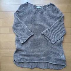 LEPSIM メッシュニット　五分袖 トップス