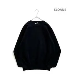 スローン SLOANE 天竺 ダブルフェイス クルーネック ニット