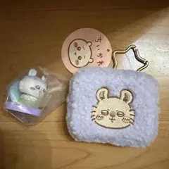 치이카와 カラビナつき もこもこポーチ 모모가 ふりふりヘッドフィギュア