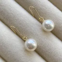 あこや真珠　フックピアス　F610