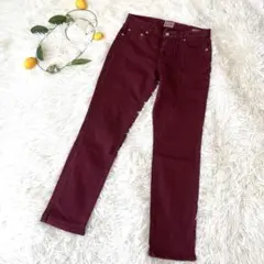 Ungrid アングリッド☆カラーパンツ☆デニム　アンクル丈　25