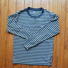 「未使用に近い」モンベルmont-bell　WICボーダーロングスリーブT男性S