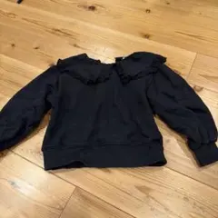 ZARA KIDS レース襟付きトレーナー ブラック 122cmのサムネイル