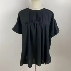 ITEMS URBAN RESEARCH ピンタックレースブラウス トップス 黒