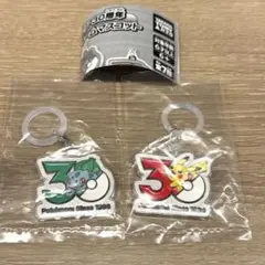 ポケモン30周年メタルチャームマスコット ピカチュウ　フシギダネ