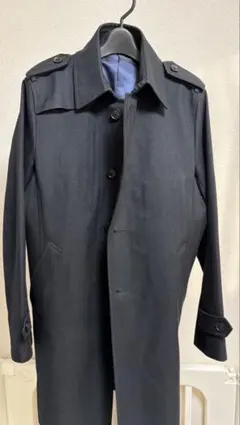 【美品/社会人向け】MAJI ストレッチステンカラーコート黒色