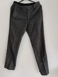 ユニクロ UNIQLO ストレッチウールノータックパンツグレー
