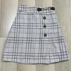 INGNI ミニスカート ツイード サイドベルト　チェック柄