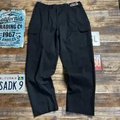 CINTAS ワークカーゴパンツ ブラック W36 黒 ワイドシルエット 古着