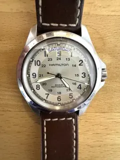 [中古美品]ハミルトン　カーキキング　自動巻き　裏スケ ハミルトン カーキキング 自動巻 踊る大捜査線 希少モデル 美品で付属