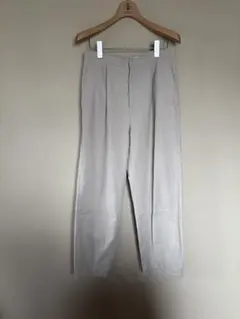 Plage プラージュ ワイドパンツ 38 麻混 リネン混 ベージュ 日本製のサムネイル