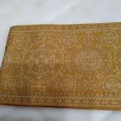 金色模様 キラキラ刺繍半幅帯