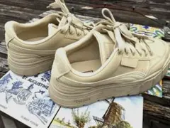 ⭐️オシャレ超綺麗品⭐️PUMA メイズリュクス本革レディース厚底スニーカー24.５