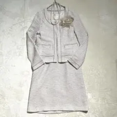 ワンピースセットアップ セレモニースーツ 入学式 入園式 38 クリーム色