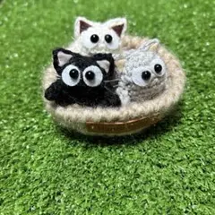 猫の小さなぬいぐるみ3体セット