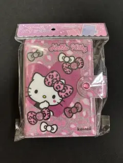 【正規品】サンリオ　キティちゃん　シールバインダー　シール帳　ヒョウ柄　ピンク