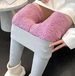 Lグレー裏起毛 極暖レギンスレギンス パンツ ストレッチ 保温性 防寒対策