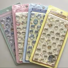 3Dボンボンドロップ シール 4枚セット ちいかわ