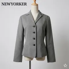 NEWYORKER ニューヨーカー テーラードジャケット13AR ウール千鳥格子
