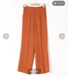 LOWRYSFARM カラーストレートパンツ カラーパンツ センタープレスパンツ