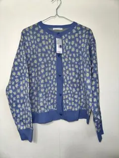 未使用 ehkasopo 花柄クルーネックカーディガンBL