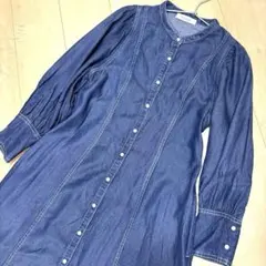 アーバンリサーチ　サニーレーベル デニム　シャツワンピース バンドカラー　S