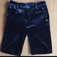 ベロアハーフパンツ ショートパンツ ブラック