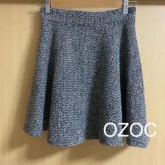 OZOC ツイード チェック フレアスカート