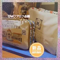 【激レア】ディズニーシー　ミラコスタ ボストンバッグ　収納ポーチ付き 東京ディズニーシー ミラコスタ 収納 グッズ ポーチ 新品未使用 旅行