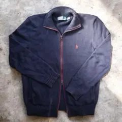 激レア ポロラルフローレン ネイビー ドライバーズニット ポニー刺繍