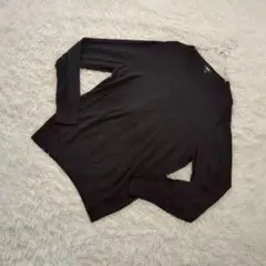 ユニクロ　メリノウールクルーネックセーター 黒　L 351-450535