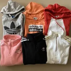 アディダス　オリジナルス　ハーフジップ ⭐︎パーカー⭐︎xs⭐︎150 6点セット