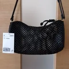 メッシュショルダーバッグ ブラックのサムネイル