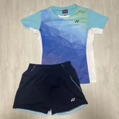 YONEX ゲームシャツ 日本代表モデル 桜 ブルー ユニフォーム - メルカリ