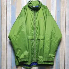 【ナイキ】ナイロンジャケット　90s白タグ　デカロゴ刺繍　ＸＬ