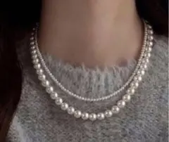 2連セット　パールネックレス　冠婚葬祭　結婚式　二次会　入学式　卒業式