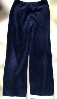ネイビー フリース パジャマパンツ　部屋着　モコモコ　ふわふわ