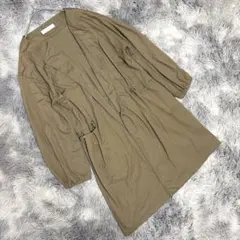 any FAM エニィファム（F）カーディガン ロング カーキ ボタン無しのサムネイル