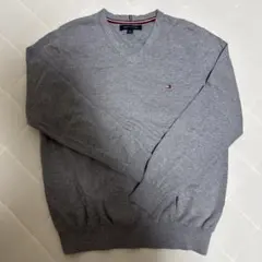 TOMMY HILFIGER グレー Vネックセーター L