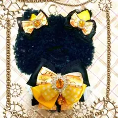 ぬい服　着ぐるみ　10cmぬいぐるみ用　ちびぐるみ　黒　黄色　ねこ　にじぱぺっと