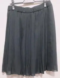 BELLUNA シフォンプリーツスカート 黒 レディース LL