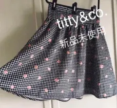 ミニスカート フレア バラ柄 花柄 チェック titty&co. 新品❣️ 秋冬
