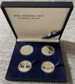 【未開封】1994年リレハンメル冬季オリンピック 記念銀貨4枚セット No.6 未開封】1994年リレハンメル冬季オリンピック 記念銀貨4枚セット