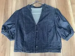 ZARA ザラ　デニムショートスリーブ　ブラウスのサムネイル