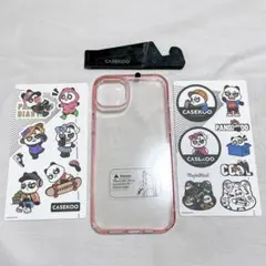 新品❣️iPhone14Plus 15Plus ケース クリアケース ピンク