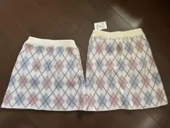 新品 VIVIAN BLUE アーガイル柄 ニットスカート 130＆150